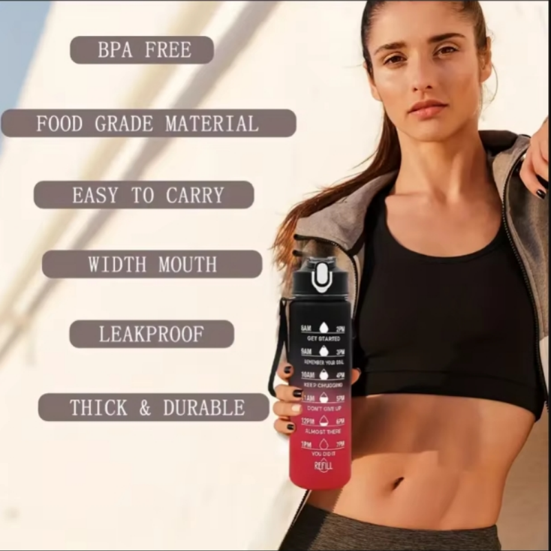 Sports Water Bottle with Time- - Outdoor Sports Adventure ulasan dan harga